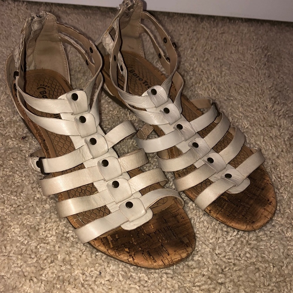 Cream sandals